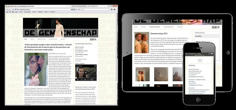 website van De Gemeenschap gemaakt door othersites webdesign bedrijf amsterdam