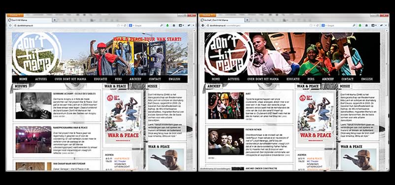 website van don't hit mama gemaakt door webdesignbureau amsterdam othersites