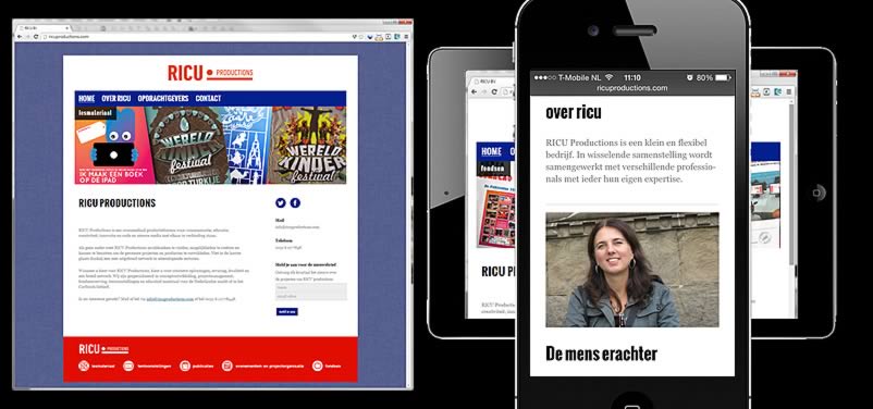 website van ricuproductions.com gebouwd door othersites webdesign bureau amsterdam