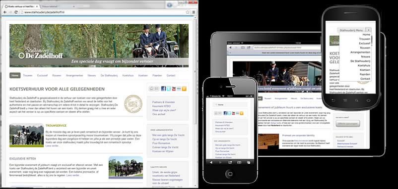 website van Stalhouderij de Zadelhoff gemaakt door webdesign bedrijf Amsterdam othersites