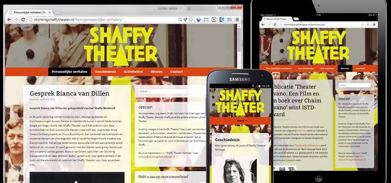 website van stichting shaffy theater gemaakt door webdesign bureau othersites