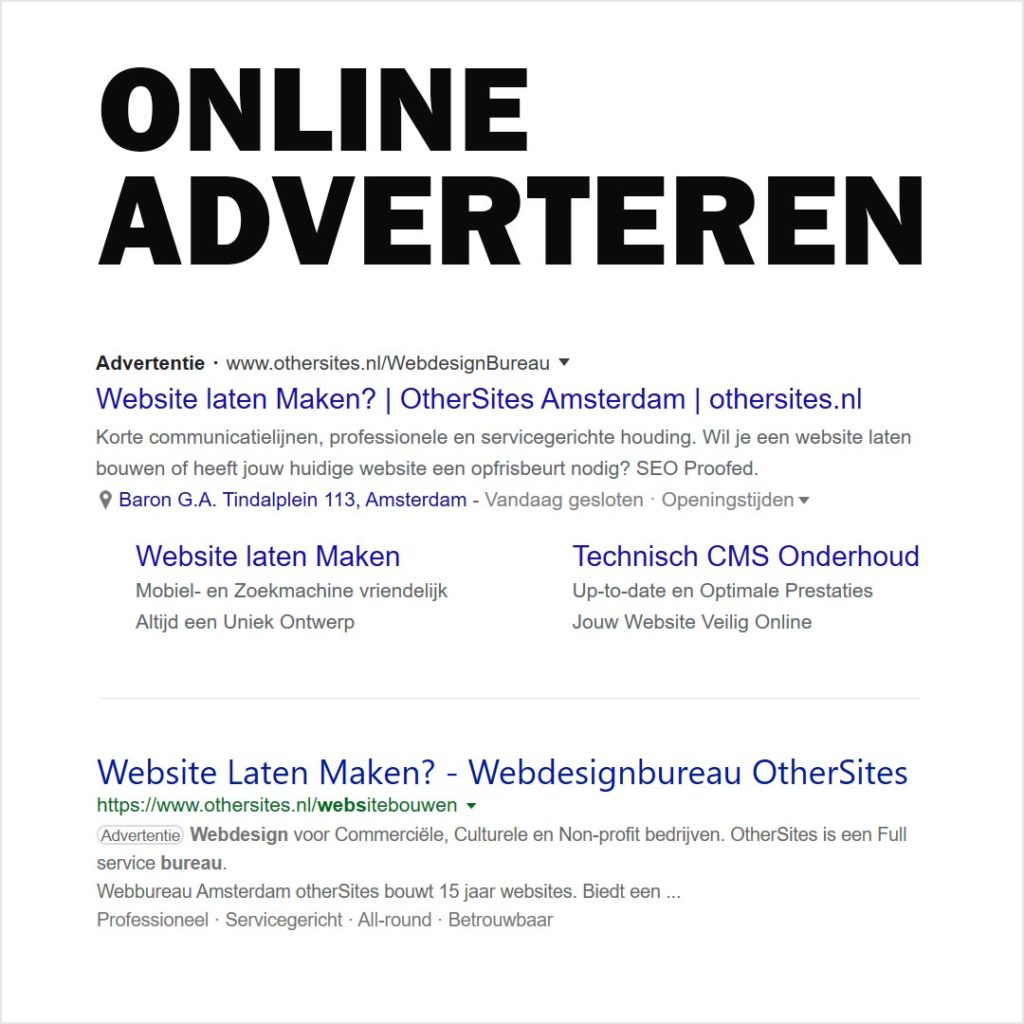 online adverteren webdesign bureau amsterdam google advertising